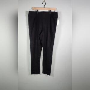 Molly And Isadora Womens Plus Size 1X Black Leggings